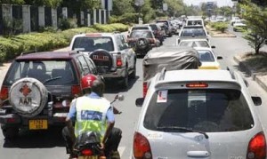 Traffic jam in Dar-es-Salaam